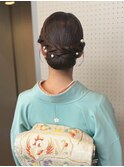シニヨン、訪問着お着付け