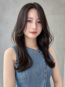 セイドット オモテサンドウ(Say. omotesando) Say.ワンホンレイヤー顔周りカット前髪アッシュオリーブ韓国風