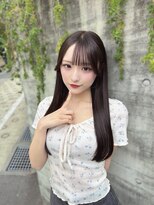 カシュカシュ アネックス(cache cache annex)&nbsp;ブリーチなしオリーブベージュアイドル前髪ぱっつん顔周り