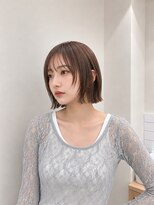 フォト 新宿三丁目(foto)&nbsp;地毛風縮毛矯正韓国風顔まわりレイヤー小顔ボブ切りっぱなしボブ