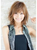 カットで小顔!パーマでふんわり!【ひし形】やわらかスタイル