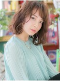 *bliss浦和* 斜めバング♪くせ毛風ラブふわミディa