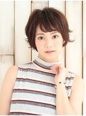 ふんわり&外ハネの大人ショートリラクシーボブスタイル☆