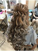 ロング結婚式ハーフアップ【ヘアアレンジ　立川南/八王子/立川】