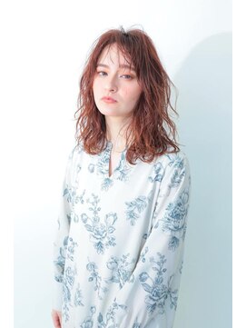 ヘアメイク シュシュ(Hair make chou chou) チェリーグレージュウェーブ外ハネボブネオウルフ