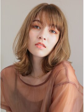 キース ヘアアンドメイク 恵比寿(kith. hair&make) 今っぽニュアンスレイヤー/マロンベージュ/鎖骨ミディアム
