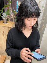 テトヘアー(teto hair)&nbsp;黒髪パーマスタイルくるくる前髪パーマフロントパーマ