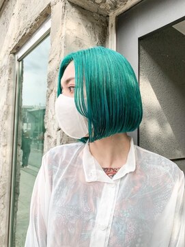 ワンズクロエ 原宿店(ONE's Chloe) ターコイズ/ミントグリーン/ケアブリーチ/ハイトーン/原宿駅