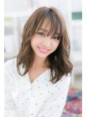 シースルーバングビターショコラ大人かわいいこなれヘアa1
