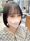 小顔前髪カット×切りっぱなしボブ【銀座/ボブ/髪質改善】
