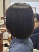 大人可愛い前下がりボブスタイル/耳にかけても素敵/30代40代50代