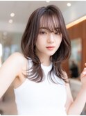 20代30代大人かわいい/グレージュカラー/ショートボブ/小顔/前髪