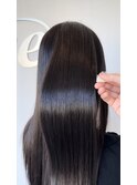黒髪髪質改善ストレート美シルエットロングスタイル20代30代40代