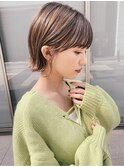 ☆◯20代30代　少しだけ外ハネができるショートボブ
