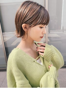サンド 銀座(sand) ☆◯20代30代 少しだけ外ハネができるショートボブ