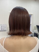 ジャストビューティー リアリー(just beauty Really)&nbsp;切りっぱなしボブ×ピンクブラウン