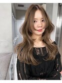 レイヤーカットインナーカラーイヤリングカラー色落ち綺麗表参道