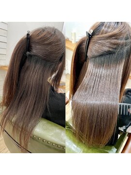 グリーンルームセカンド 結城店(GREEN ROOM. 2nd) シフォンベージュ/髪質改善/縮毛矯正/結城/小山/アイスラテ