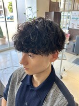 フォルテ 草薙店 波巻きスパイラル　メンズマッシュ　波巻きパーマ