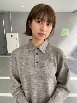 セーヌアワー(CEINE OUR) アプリコットオレンジマロンベージュショートボブウルフレイヤー