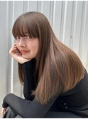 髪質改善*アッシュブラウンツヤ髪ストレート*【Zina南砂町】