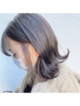 ニュイ 高槻 阪急茨木店(nui) 黒髪ボブルフネビージュ小顔ワンレンスペインカール