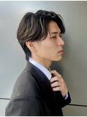 メンズショートヘアビジネスヘアパーマ面長絶壁解消K20250329