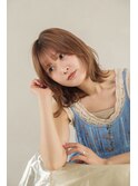 ワンカールで可愛くミディアムレイヤー【高岩美季】