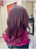 インナーカラー/推しカラー/ビビットピンク池袋美容室