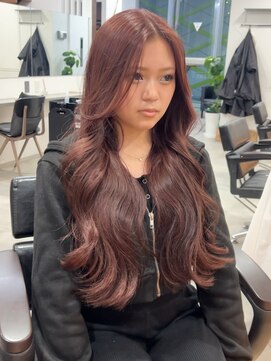 ビュー フクオカ(VIEW FUKUOKA) ピンクブラウンカラー／レイヤーカット