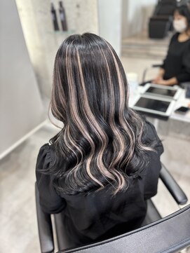 マーシュ ルーヴェ(marshu Luve) グレーブラック×エクステハイライト/透明感カラー/エクステ