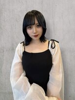 シエスタ(SIESTA)&nbsp;ブルーブラック　ボブ　顔周りカット