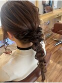 抜け感編みおろし大人ヘアセット