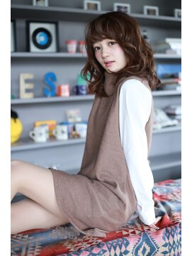 ラべリー 池袋(LOVELEY) 【 LOVELEY 】  重めオン眉バング × ブラウンベージュ