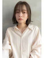 ケアリー 武蔵小杉(Carelly)&nbsp;大人かわいい前髪セシルカットココアブラウンフリンジウェーブ