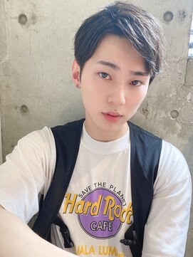 ルービック バランス 天王寺(Rubik's×Balance) メンズ韓国風_簡単スタイリング_マッシュかきあげバングショート