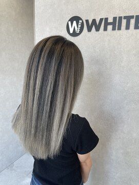 ホワイト(WHITE) [WHITE RYOTA]ホワイトグレージュバレイヤージュ