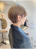 大人かわいい20代30代40代 マッシュ ホワイトグレージュ