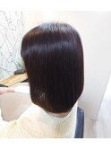 ショートヘアブラウンカラートーンダウン髪質改善カラー