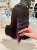 インナーカラーパープル　フローディアトリートメント　10代ヘア