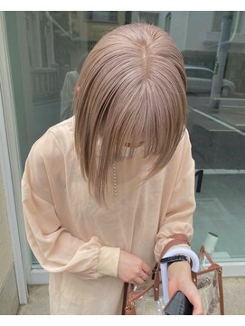 ベル 新宿(Belle) お客様ヘア》理想の色を出すため研究を重ねたミルクティーカラー