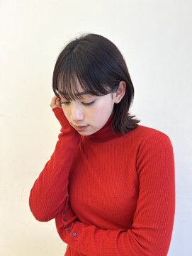 ケンジ 平塚ラスカ店(KENJE) ミディアム/外ハネ/前髪あり