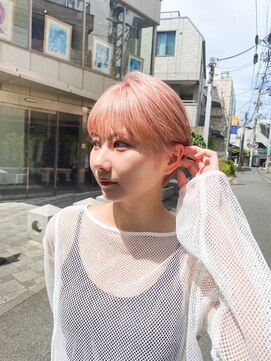 アンバー 池袋(amber) 切りっぱなしボブ/美髪/ピンクブラウン[池袋駅]