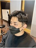 ツーブロサイドパートアップバング