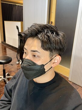 美容室オルセー ツーブロサイドパートアップバング