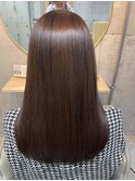 美髪のススメ髪質改善切りっぱなしボブピンクブラウン