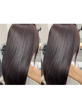 【話題の＜酸性ストレート＞の取扱いあり◎】自然で艶のある柔らかな質感とまっすぐになりすぎない自然さに