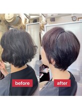 アンヌ くせ毛ショートカット