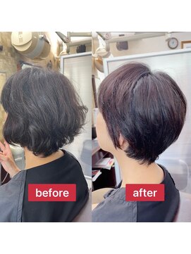 アンヌ くせ毛ショートカット