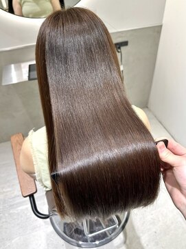 エン バイ ユアーズヘア 銀座店(eN° by youres hair) 縮毛矯正 髪質改善ストレート 艶髪ロング 美髪ベージュブラウン